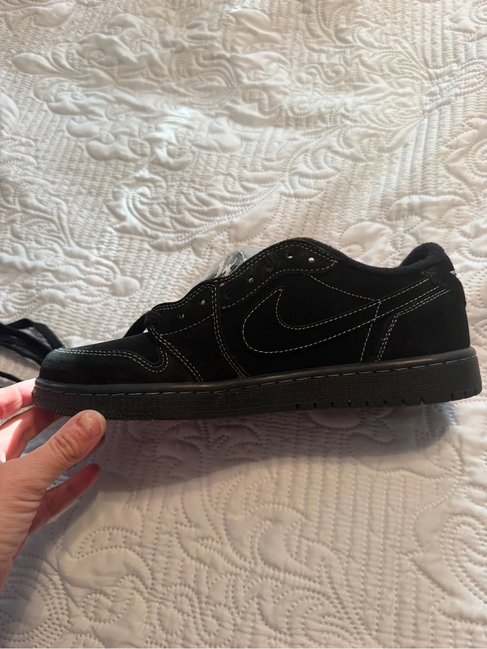 Nike Black Travis Scott Air Jordan 1 Low Sneakers - Men’s 9.5